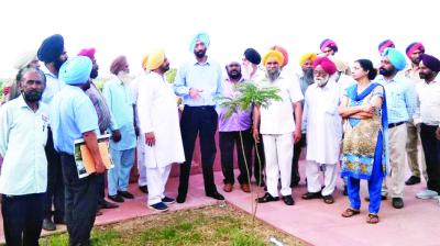 While reviewing the construction work of Kuljeet Singh Nagra and DC Baba Moti Ram Mehra Memorial Park