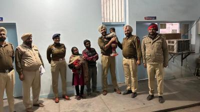  A two-year-old child abducted from Derabassi was found in Mohali