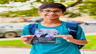 12-year-old Ekam wrote a 154-page book in 30 days