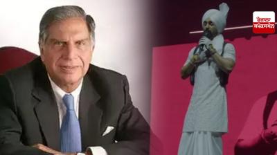 Diljit Dosanjh paid tribute to industrialist Ratan Tata during the show