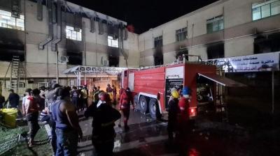At least 27 dead in fire at Baghdad hospital for Covid-19 patients
