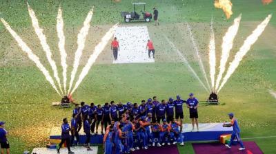 Team India celebrated without the Asia Cup trophy