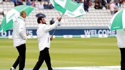 Test was called off due to continuous rain at Lord's
