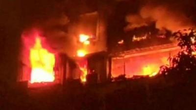 Fire in building of Sangam Society