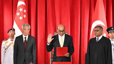 Indian-origin economist Tharman Shanmugaratnam sworn in as Singapore's president