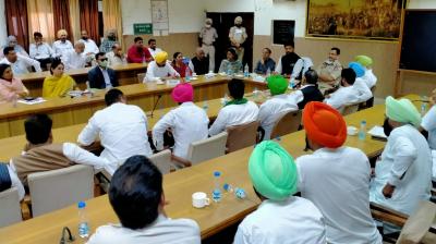 Amarinder Singh Raja Warring in Review Meeting