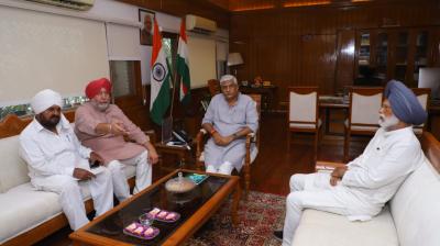 MP Jasbir Singh Dimpa met the Union Minister Gajendra Singh Shekhawat