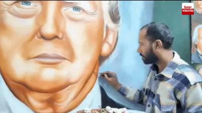 An artist from Amritsar created a picture of Donald Trump