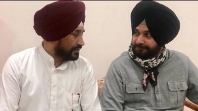 Charanjit Singh Channi and Navjot Sidhu