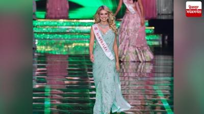 Foreign model shows her native style on the floor of Miss World