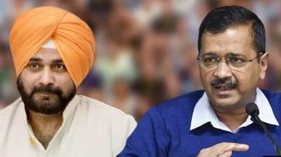 Navjot sidhu, Arvind Kejriwal 