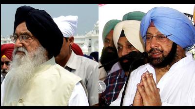 Parkash Singh Badal and Captain Amarinder Singh