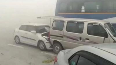 Accident due to dense fog