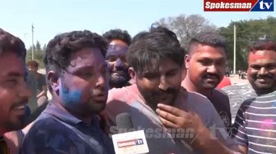 Holi festival celebrated in Chandigarh