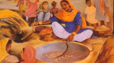Women During Roasting of Corn