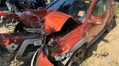 Haryana's former Deputy Advocate General's car accident