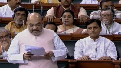 Amit shah in lok sabha congress and nehru responsible for terrorism in kashmir