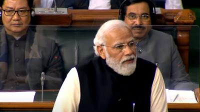 PM Modi in lok sabha