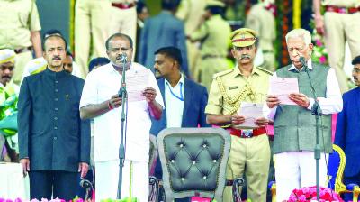 KumaraSwamy in Swearing-in Ceremony