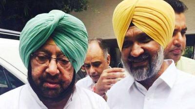 Captain Amarinder Singh with Hardev Singh Laddi