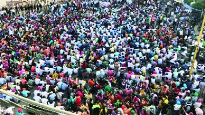 Common teachers started using dying by the morcha