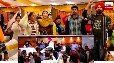 Protest of teachers in education department program 