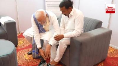  ਪ੍ਰਧਾਨ ਮੰਤਰੀ ਮੋਦੀ ਨੇ ਕੈਥਲ ਦੇ ਰਾਮਪਾਲ ਕਸ਼ਯਪ ਨਾਲ ਕੀਤੀ ਮੁਲਾਕਾਤ 