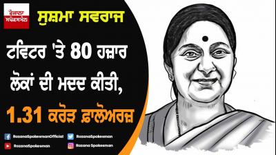 Tributes pour in for Sushma Swaraj