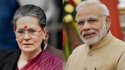 Sonia Gandhi - PM Modi 