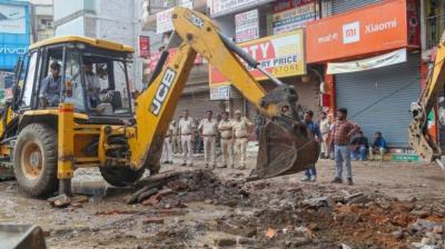  Temples and shrines removed for flyover in Delhi's Bhajanpura