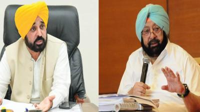 CM Bhagwant Mann, Captain Amarinder Singh 