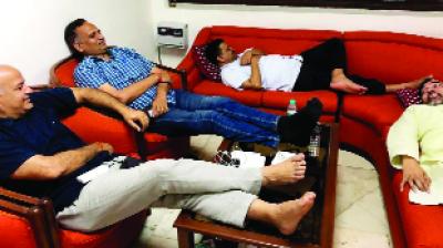  Protest at LG's Residence Arvind Kejriwal With Others