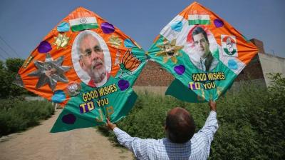 Loksabha Elections-2019 EC trendsbjp NDA Congress UPA