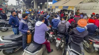 Truckers' Protest:  Around 2,000 petrol pumps ran out of fuel due to truck drivers' strike