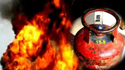 leaking gas cylinder