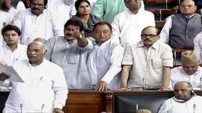 Opposition's strong uproar in Parliament
