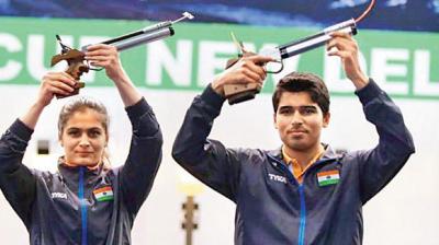 Manu Bhaker And Saurabh Chaudhary 