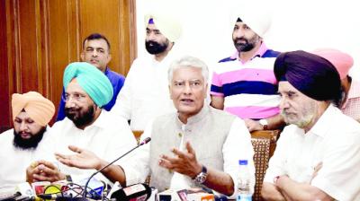 Talking to the journalists, Sunil Kumar Jakhar