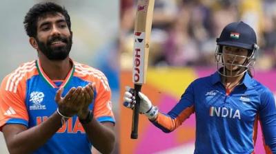 ਭਾਰਤੀ ਕਪਤਾਨ ਰੋਹਿਤ ਸ਼ਰਮਾ ਅਤੇ ਸਮ੍ਰਿਤੀ ਮੰਧਾਨਾ