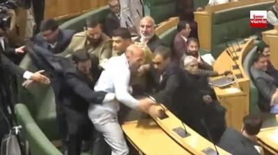 Uproar on Article 370 in the Jammu and Kashmir Legislative Assembly for the third consecutive day, scuffle among MLAs