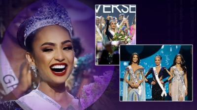 USA's R'Bonney Gabriel won the title of Miss Universe, Harnaz Kaur Sandhu wore the crown.