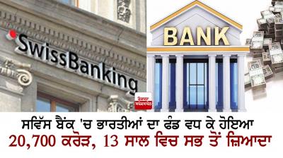 Indians' funds in Swiss banks climb to Rs 20,700 crore, highest in 13 years
