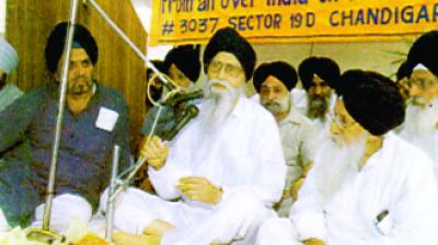 Sardar Joginder Singh And Gurbaksh Singh Kala Afghana during a function
