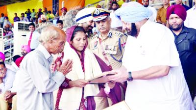 Amarinder Singh during Honoring