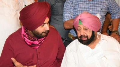  Captain amarinder Singh, Navjot Sidhu 