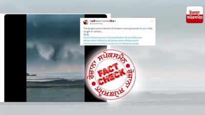 Fact Check CGI Created video of a cyclone shared in the name Biprojoy Cyclone