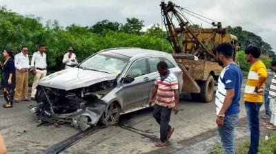 Spot photo on National Highway 48, where Cyrus Mistry and Jehangir Pandole died in a car accident on September 4,