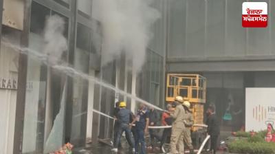 A fire broke out in a shopping mall in Indore