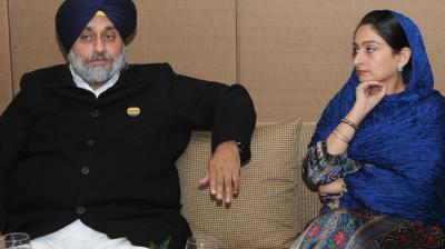 Harsimrat Kaur Badal and Sukhbir Singh Badal