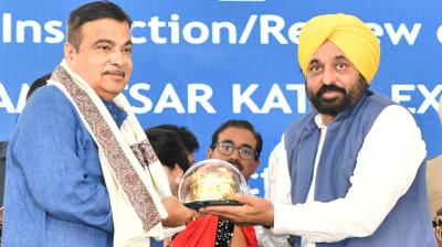 CM Bhagwant Mann and Nitin Gadkari reviews progress of Delhi Amritsar Katra Greenfield Expressway